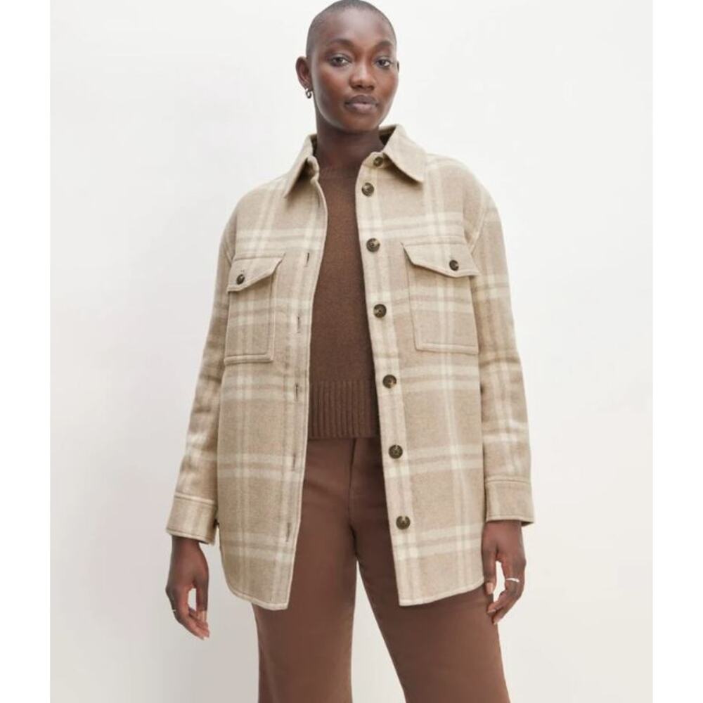 NEW! Everlane The Italian Rewool Oversized Shirt Jacket‎ XS